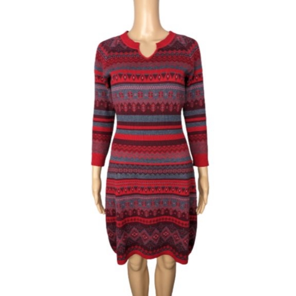 Athleta Dresses & Skirts - Athleta Fara Fair Isle Stripe Sweater Knit Dress XS
